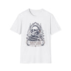 Skull & Books T-Shirt — Memento Mori Gothic Graphic Tee