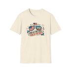 Land of the Free Home of the Party Tee, USA 250 Sunglasses Shirt, Red White Blue Celebration Graphic Top, Patriotic Fourth of July Outfit T-Shirt