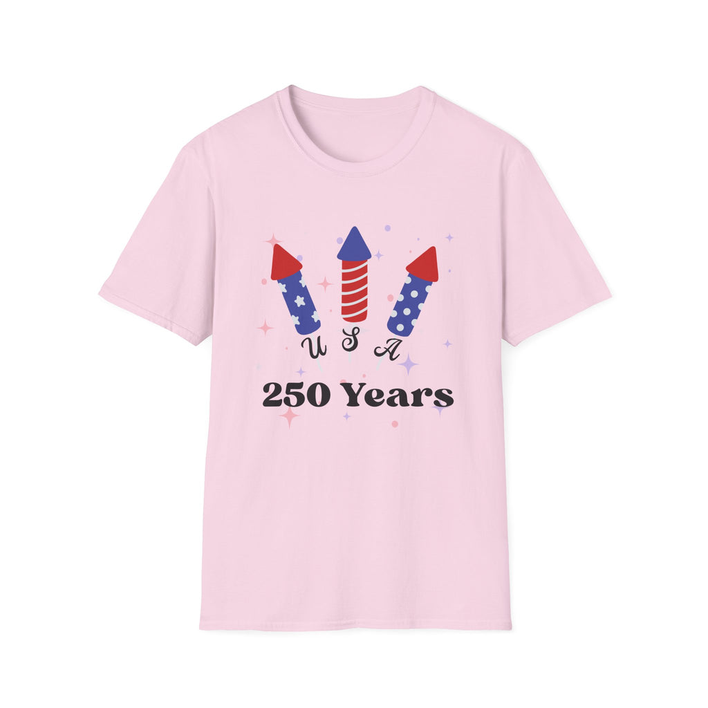 USA Semiquincentennial Firework Tee USA 250 Years Graphic Shirt