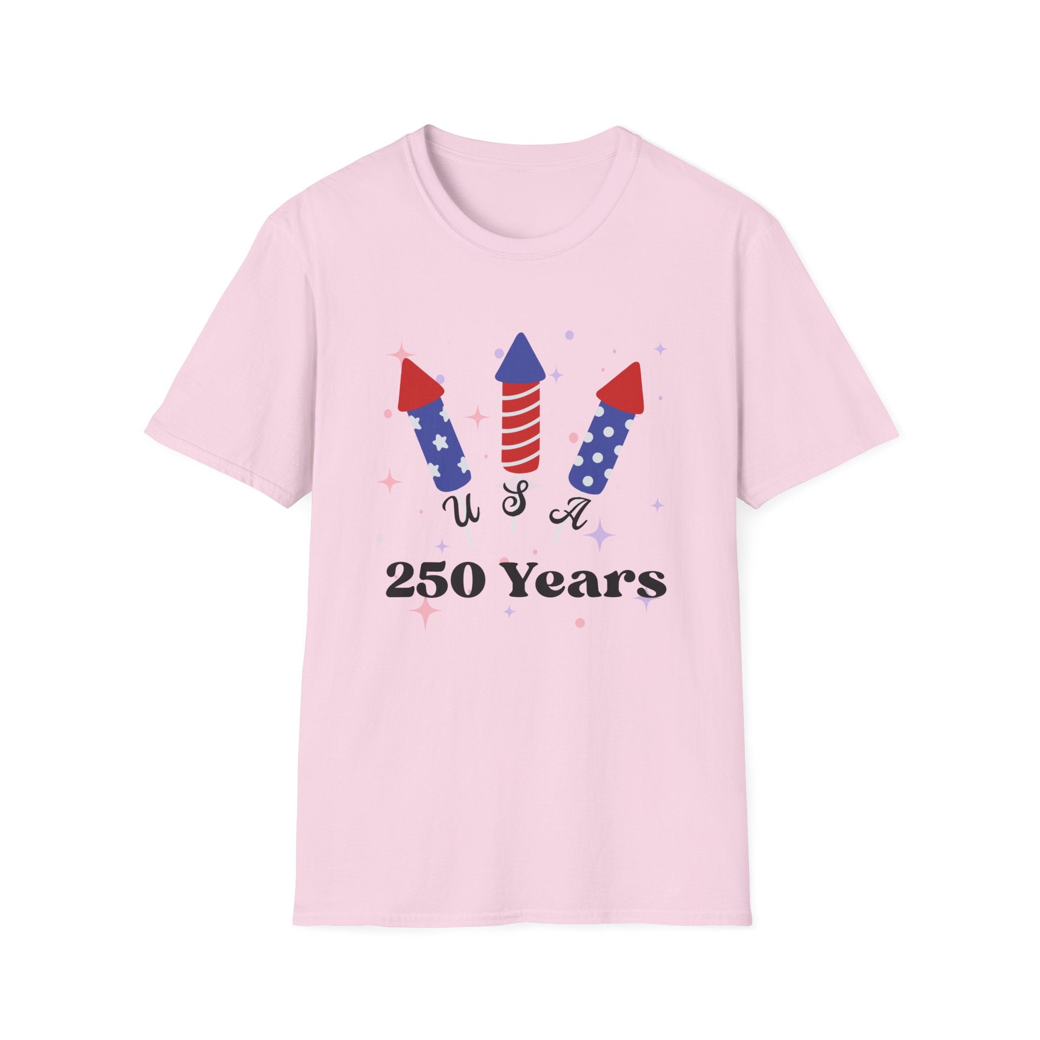 USA Semiquincentennial Firework Tee USA 250 Years Graphic Shirt