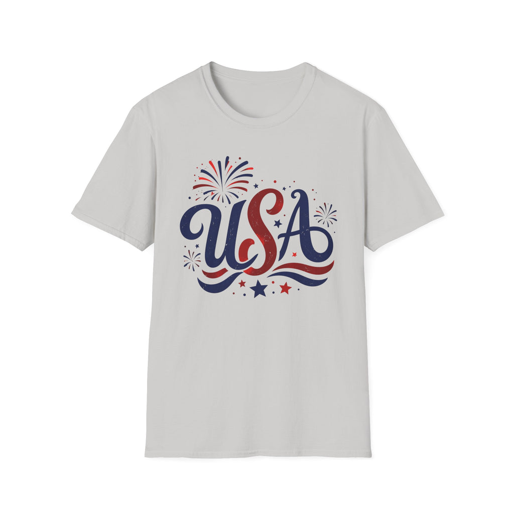 Patriotic USA Fireworks Graphic Tee - 4th of July Celebration Patriotic T-Shirt