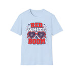 Red White Boom Sunglasses Shirt, Funny Patriotic Heart Glasses Firework Tee, 4th of July Pun Party T-Shirt, Retro Boom America Celebration Gift
