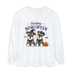 Happy Howlween Schnauzer Dogs in Costume Long Sleeve T-Shirt