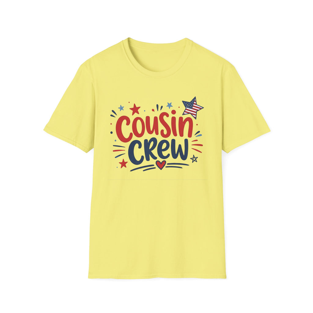 Patriotic Cousin Crew T-Shirt | American Flag Star Graphic Tee, Fourth Of July Family Matching Holiday Top
