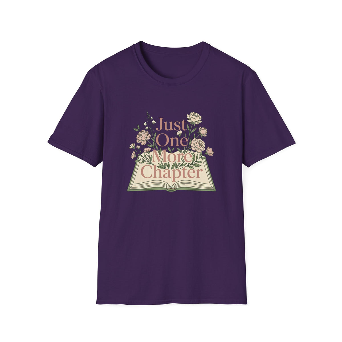 Just One More Chapter T-Shirt — Floral Book Lover Tee