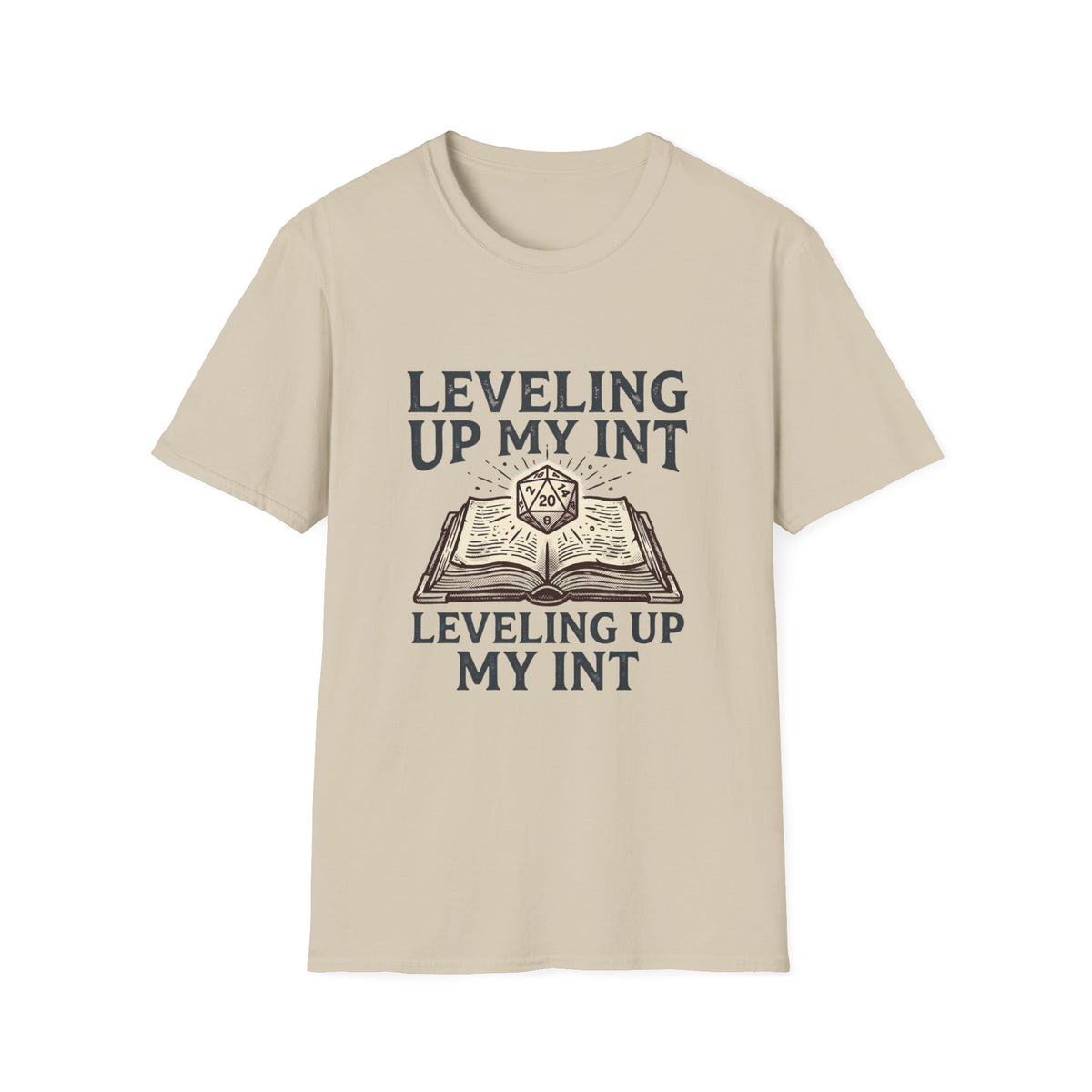 Leveling Up My INT T-Shirt — D20 Dice Gamer RPG Tee