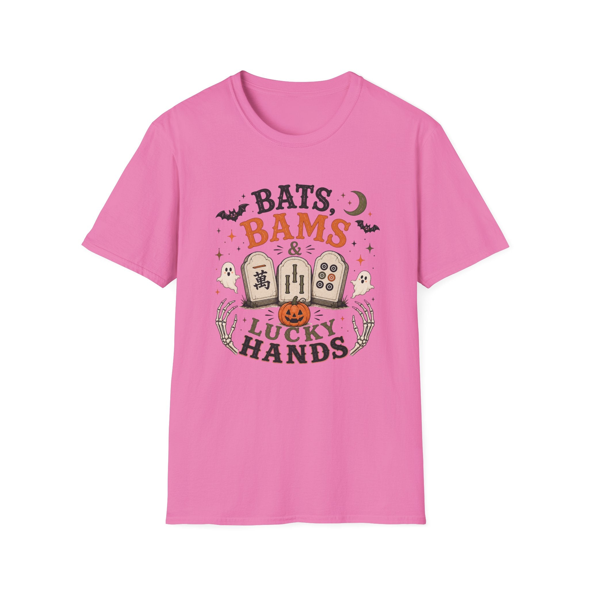 Bats Bams & Lucky Hands Halloween Mahjong T-Shirt