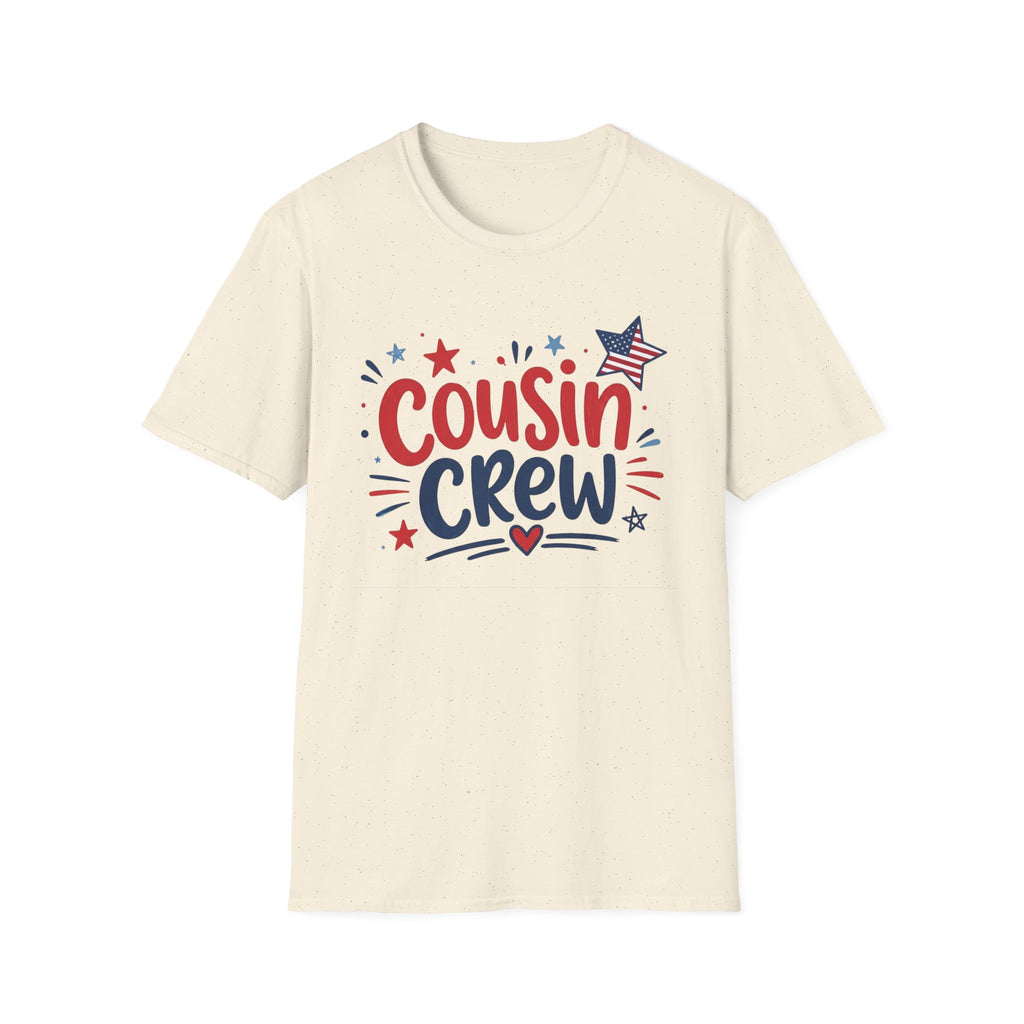 Patriotic Cousin Crew T-Shirt | American Flag Star Graphic Tee, Fourth Of July Family Matching Holiday Top
