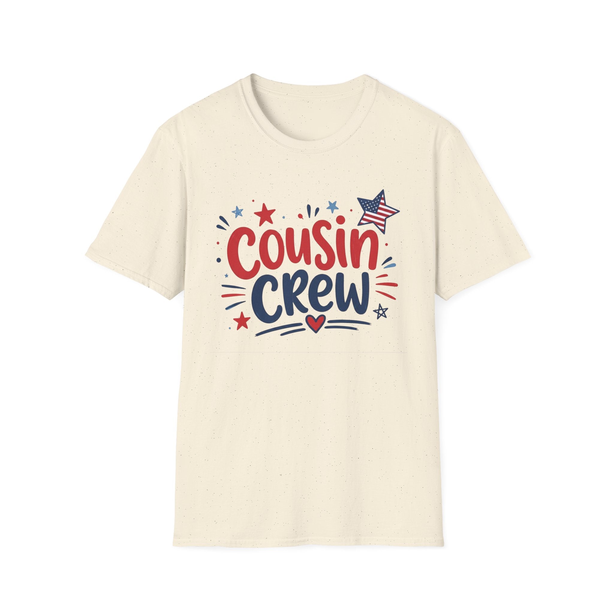 Patriotic Cousin Crew T-Shirt | American Flag Star Graphic Tee, Fourth Of July Family Matching Holiday Top