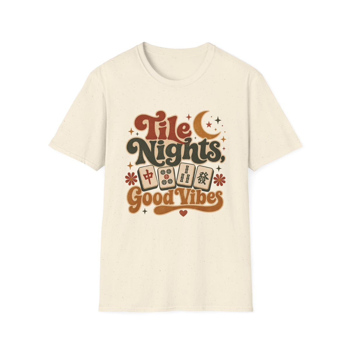 Tile Nights T-Shirt — Mahjong & Game Night Retro 'Good Vibes' Tee