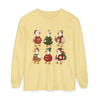Cute Christmas Geese Holiday Ducks in Sweaters & Tree Long Sleeve T-shirt