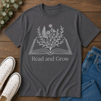 T-Shirt — Read and Grow Floral Book Illustration