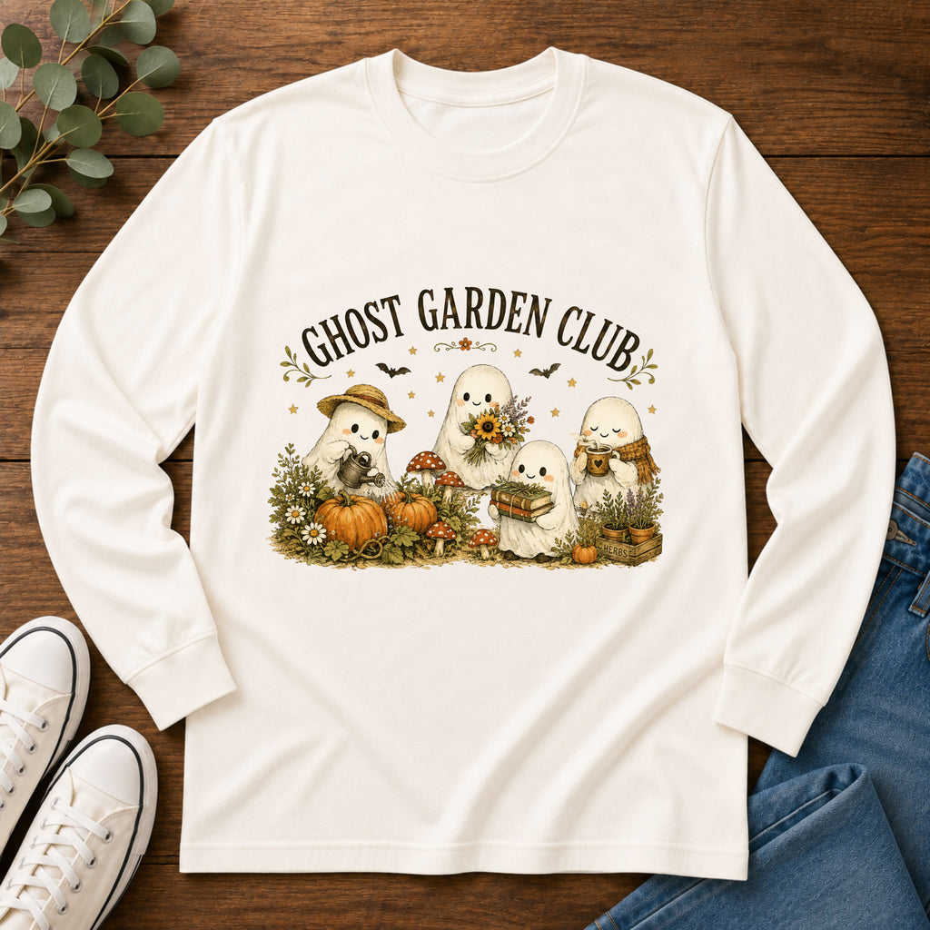 Ghost Garden Club Autumn Fall Long Sleeve T-Shirt