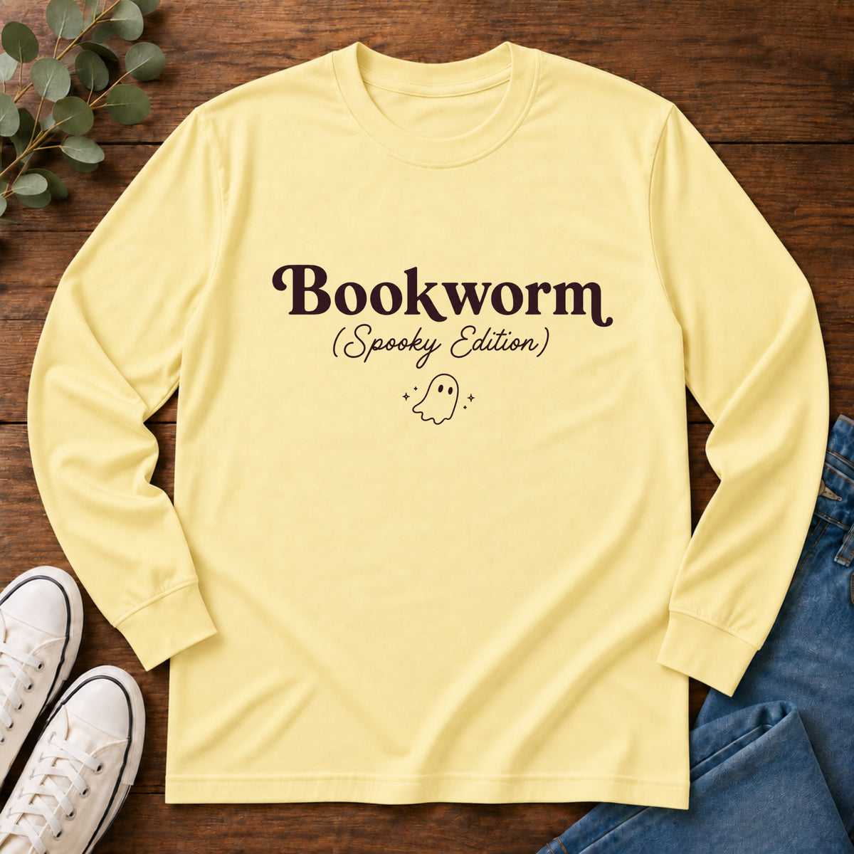 Bookworm (Spooky Edition) Long Sleeve T-Shirt