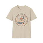 Library & The Lobby Tea Cup T‑Shirt — 'The Library & The Lobby' Vintage Bookstore Tee