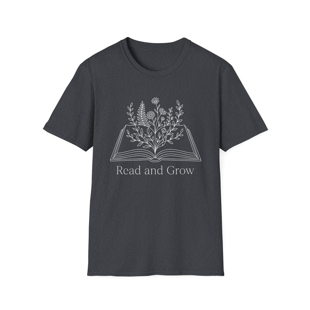 T-Shirt — Read and Grow Floral Book Illustration