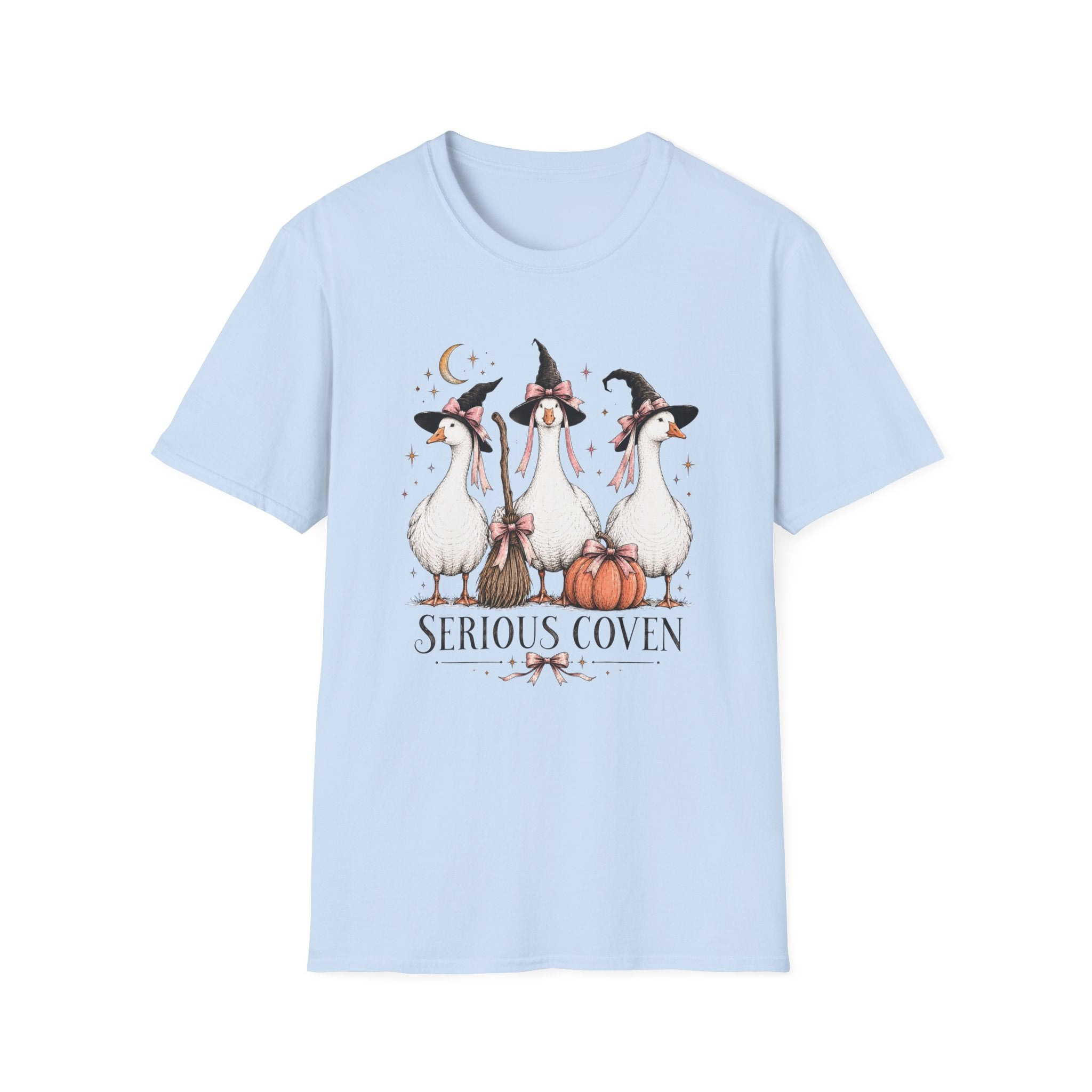 Serious Coven Goose T-Shirt — Cute Witch Geese Halloween Tee