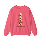 "Books Before Boos" Cute Halloween Ghost Stack Crewneck Sweatshirt