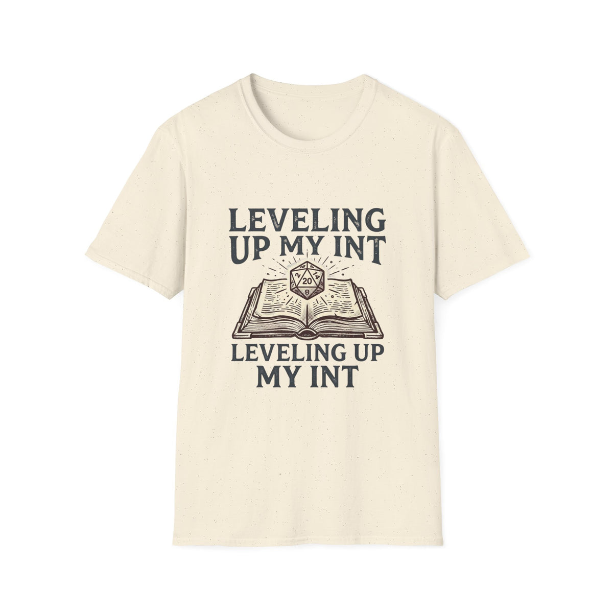 Leveling Up My INT T-Shirt — D20 Dice Gamer RPG Tee