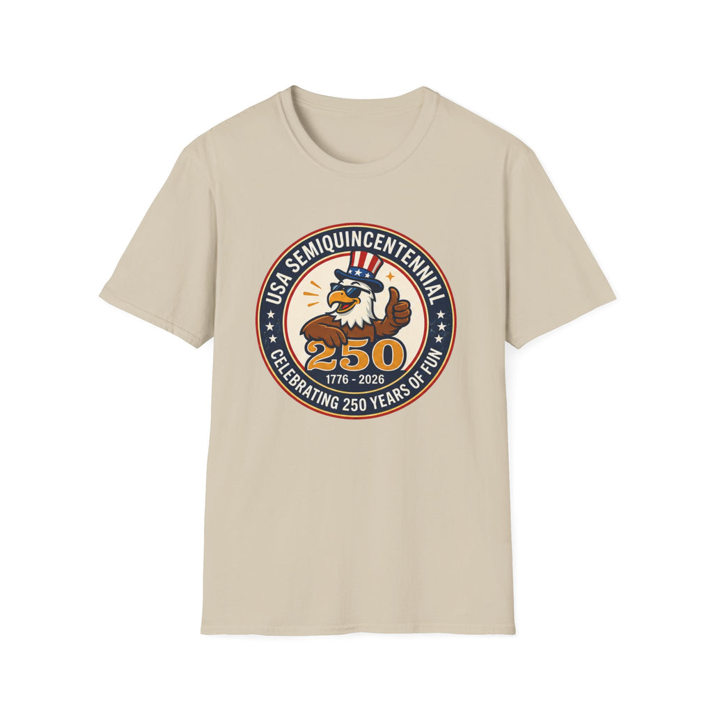 USA Semiquincentennial 250 Years Tee, Patriotic Eagle Celebration Shirt, Red White Blue Anniversary Graphic Top, American Pride Outfit T-Shirt