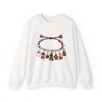 Halloween Charm Bracelet Cute Howl-ween Puppy Dog & Ghost Crewneck Sweatshirt