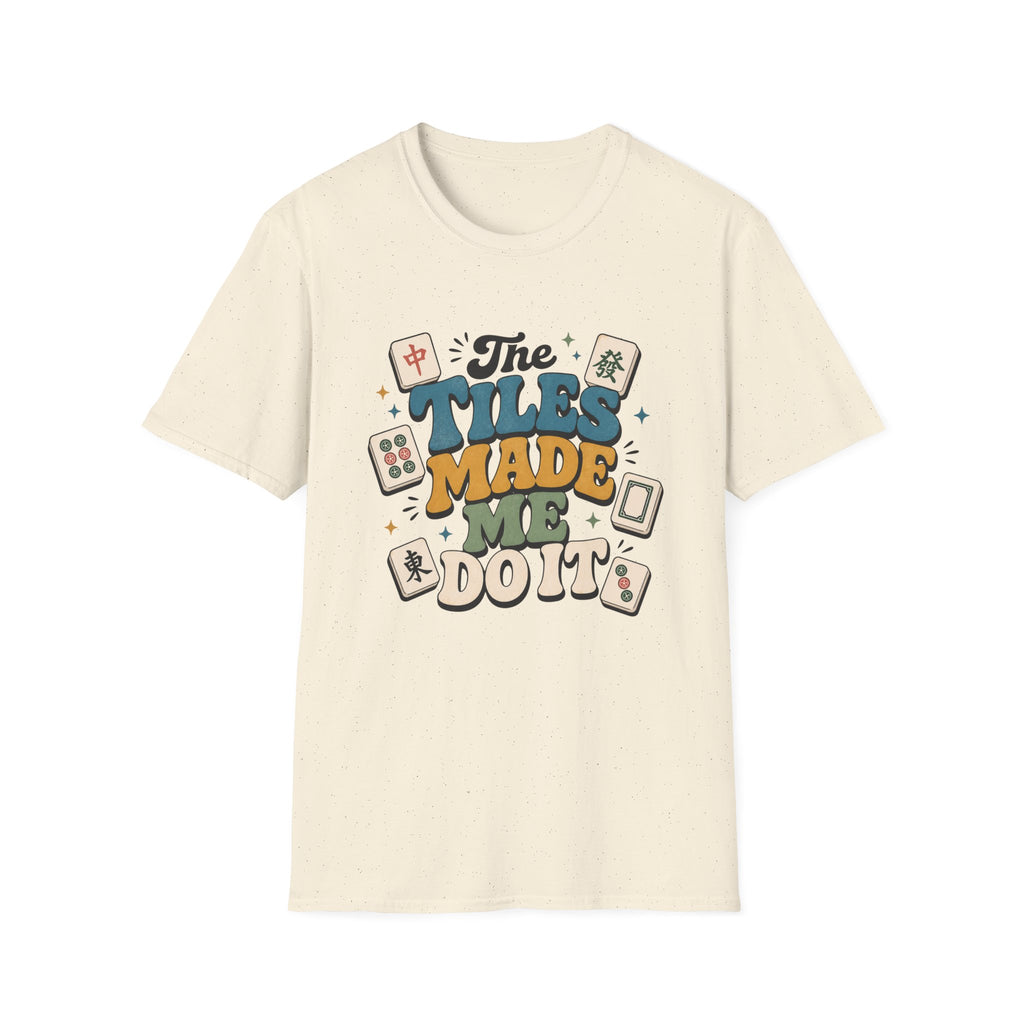 Mahjong "The Tiles Made Me Do It" Retro Graphic T-Shirt