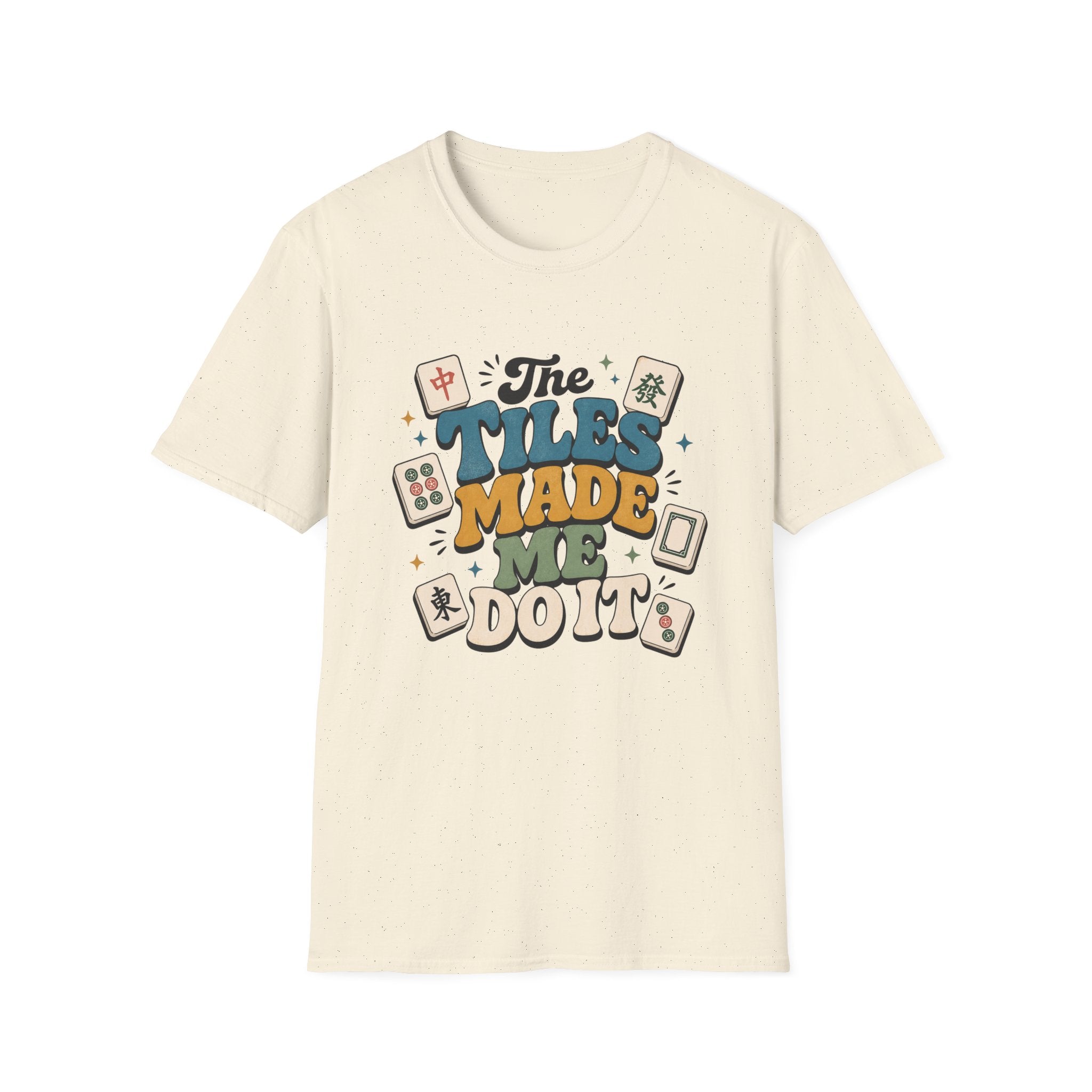Mahjong "The Tiles Made Me Do It" Retro Graphic T-Shirt