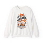 Girlie Ghouls Halloween Cute Orange Bow Spooky Crewneck Sweatshirt