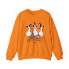 Serious Coven Goose Cute Witch Geese Halloween Crewneck Sweatshirt