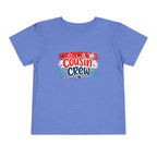 Cousin Crew USA Tee, Patriotic Red White Blue Shirt, Family Matching Star Graphic Top, Fourth of July Celebration Outfit Toddler Short Sleeve Tee