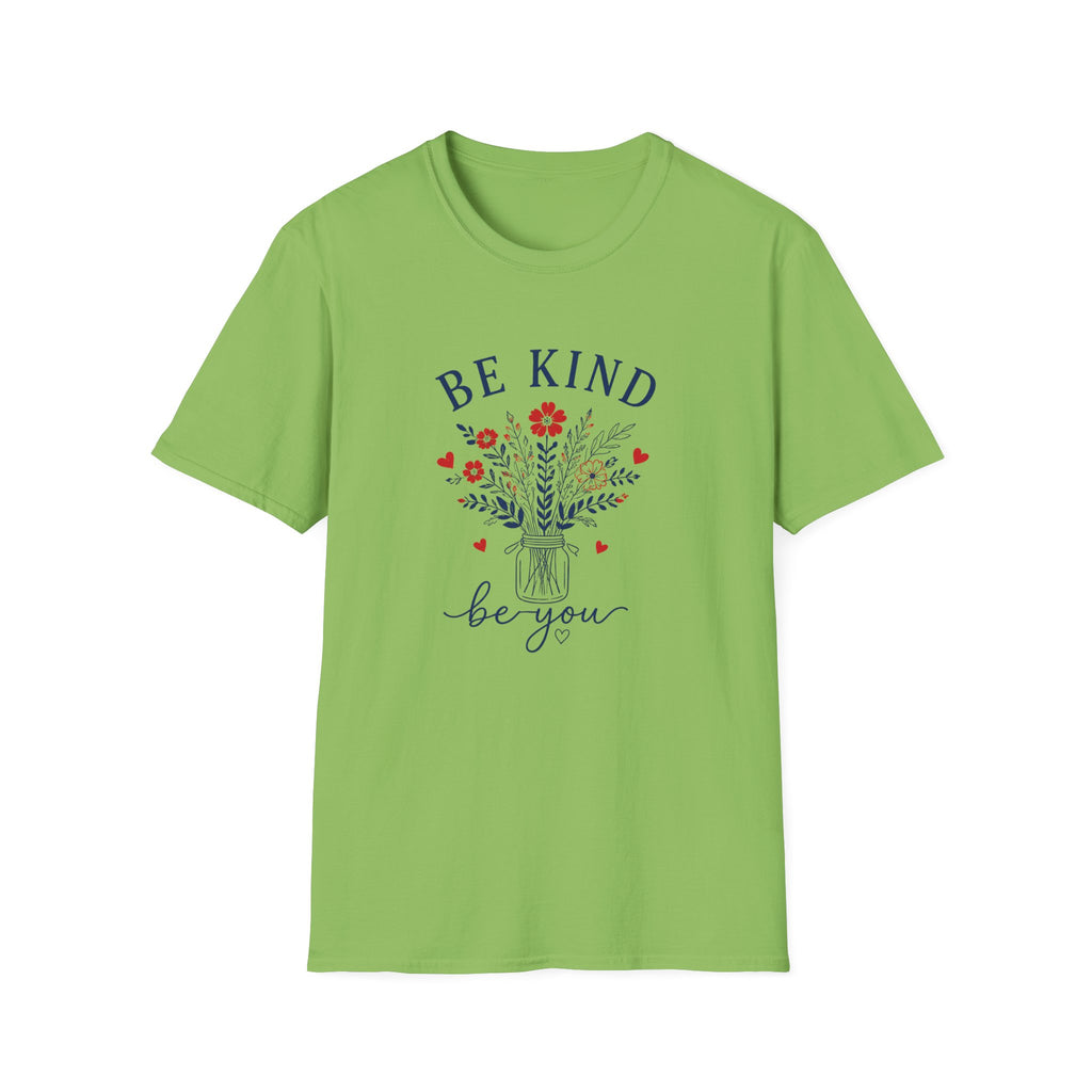 Be Kind Floral T-Shirt — Inspirational 'Be Kind Be You' Graphic Tee