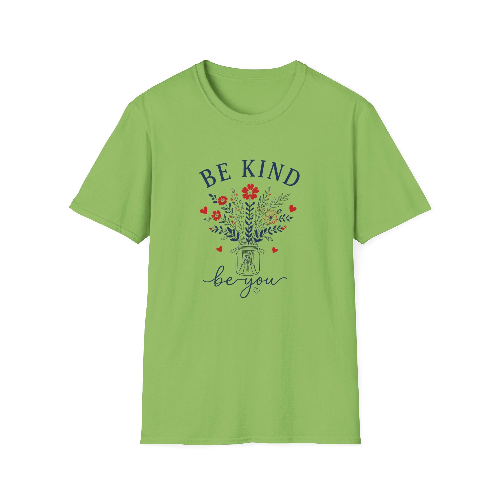 Be Kind Floral T-Shirt — Inspirational 'Be Kind Be You' Graphic Tee