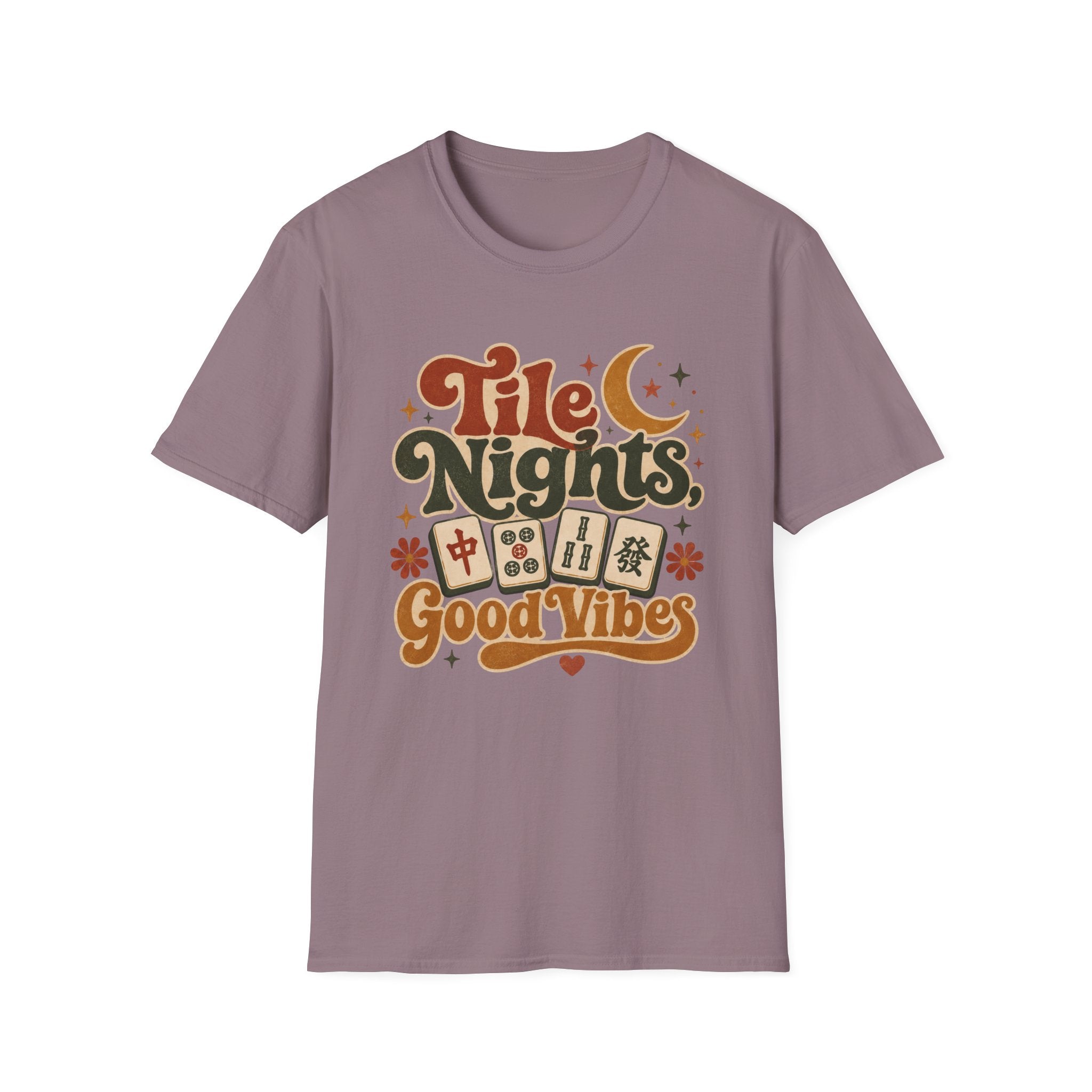 Tile Nights T-Shirt — Mahjong & Game Night Retro 'Good Vibes' Tee