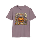 Halloween Pumpkin & Ghost Tee — "All Hallows Eve, Trick or Treat" Graphic T-Shirt