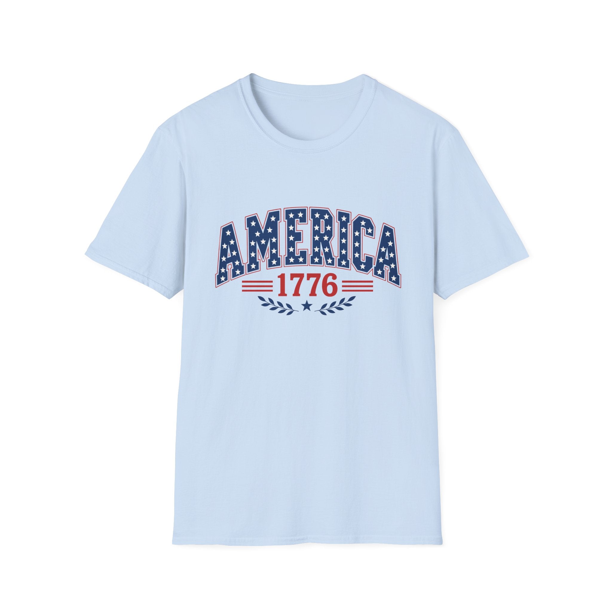 America 1776 Patriotic Tee, USA Heritage Shirt, Red White Blue Graphic Top, Classic American Pride OutfitT-Shirt