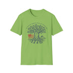 America 250th Anniversary Family Tree T-Shirt | Patriotic 1776 2026 Semiquincentennial Graphic Tee, USA Betsy Ross Flag Top