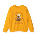 Reading With a Ghost Club Cute Spooky Book Lover Crewneck Sweatshirt