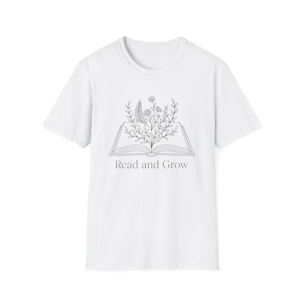 T-Shirt — Read and Grow Floral Book Illustration
