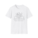 T-Shirt — Read and Grow Floral Book Illustration