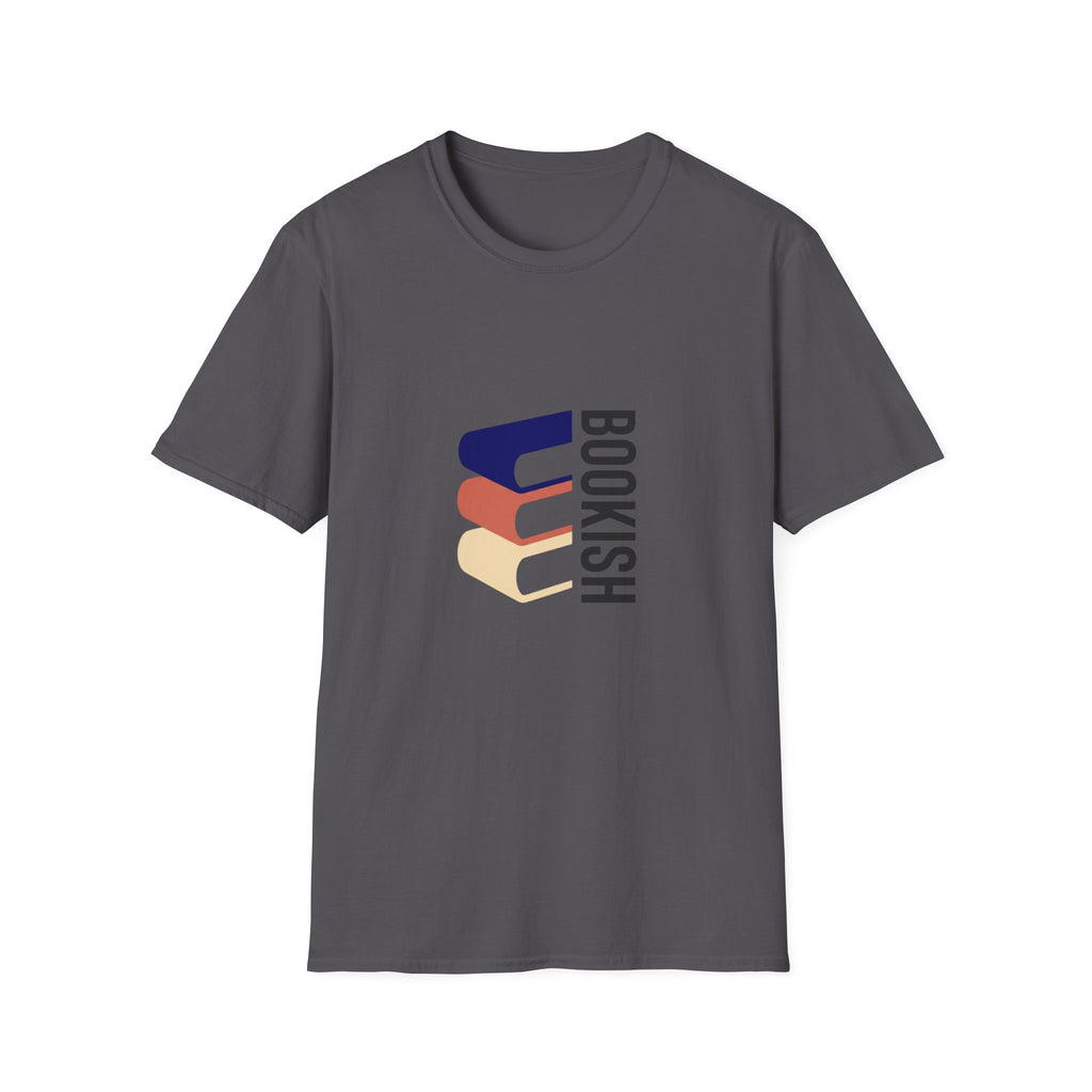 Bookish T-Shirt – Vertical Retro Stack Books Graphic Tee for Readers