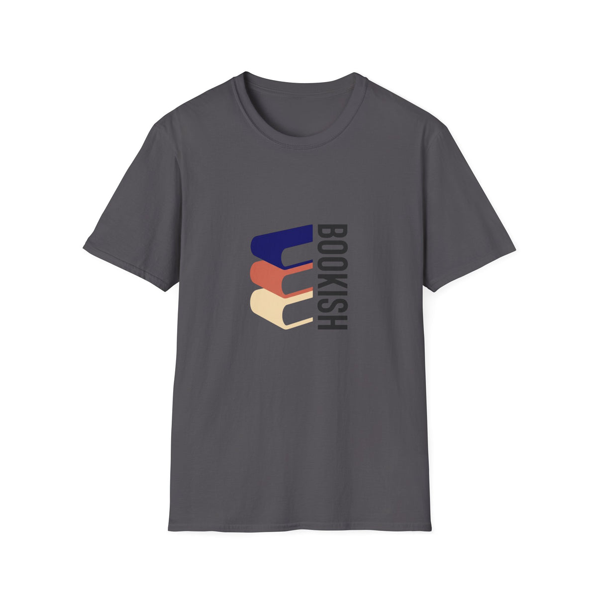 Bookish T-Shirt – Vertical Retro Stack Books Graphic Tee for Readers