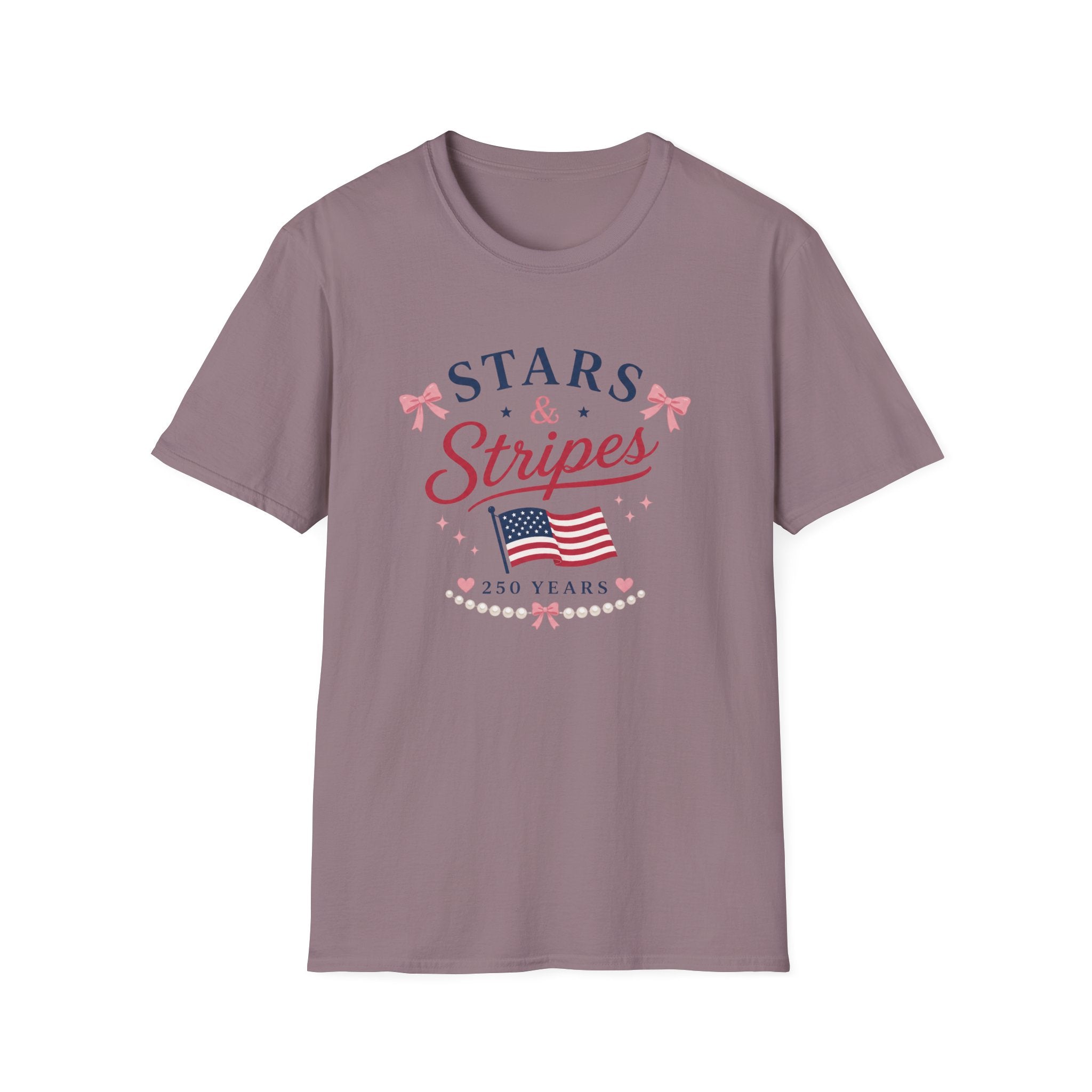 Stars and Stripes 250 Years Tee, USA Anniversary Shirt, Red White Blue Flag Graphic Top, Patriotic American Pride Outfit T-Shirt