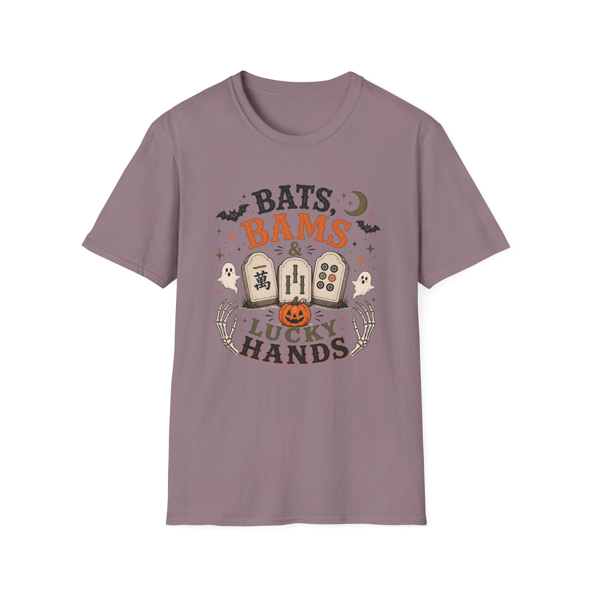 Bats Bams & Lucky Hands Halloween Mahjong T-Shirt