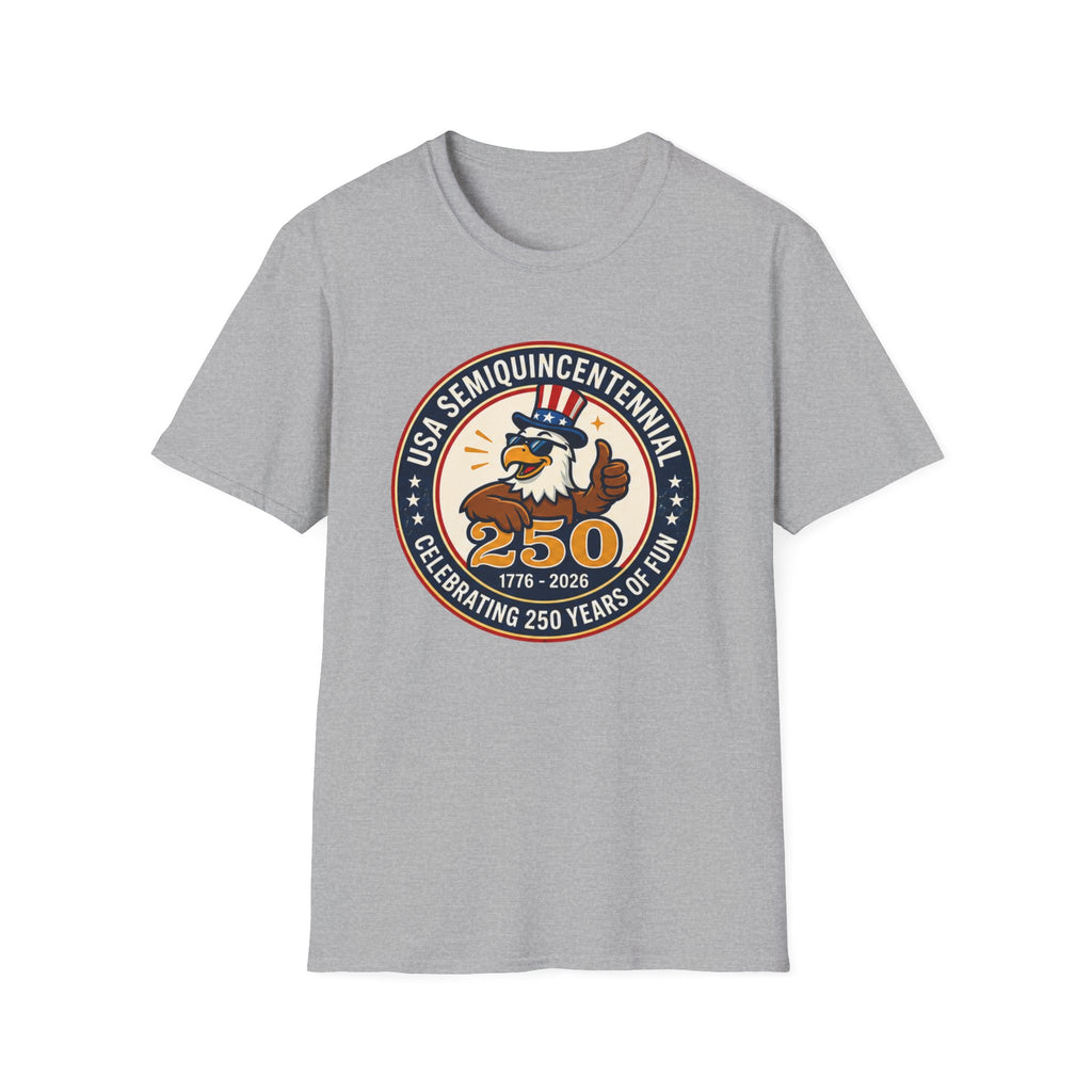 USA Semiquincentennial 250 Years Tee, Patriotic Eagle Celebration Shirt, Red White Blue Anniversary Graphic Top, American Pride Outfit T-Shirt