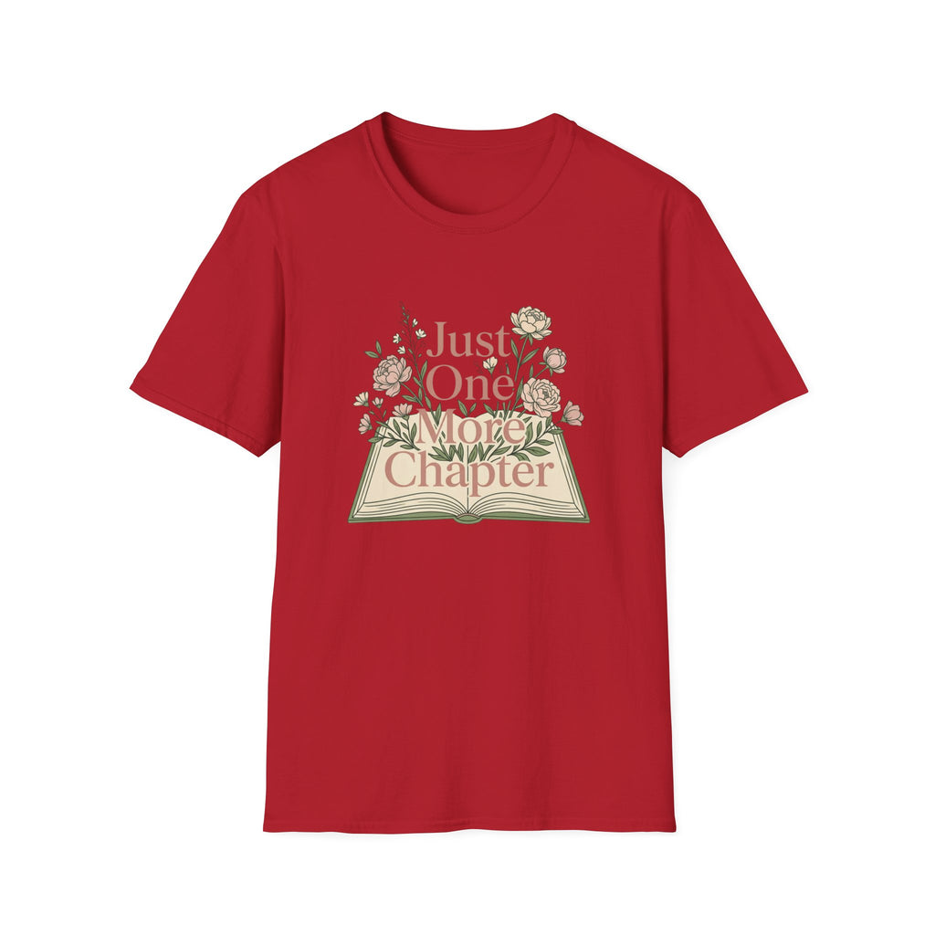 Just One More Chapter T-Shirt — Floral Book Lover Tee