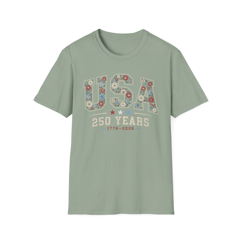 USA 250 Years Tee, 1776–2026 Anniversary Shirt, Patriotic American Pride Graphic Top, Red White Blue Celebration Outfit T-Shirt