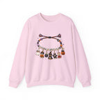 Halloween Charm Bracelet Cute Howl-ween Puppy Dog & Ghost Crewneck Sweatshirt