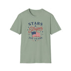 Stars and Stripes 250 Years Tee, EST 1776 USA Shirt, Red White Blue Flag Graphic Top, Patriotic American Heritage Outfit T-Shirt