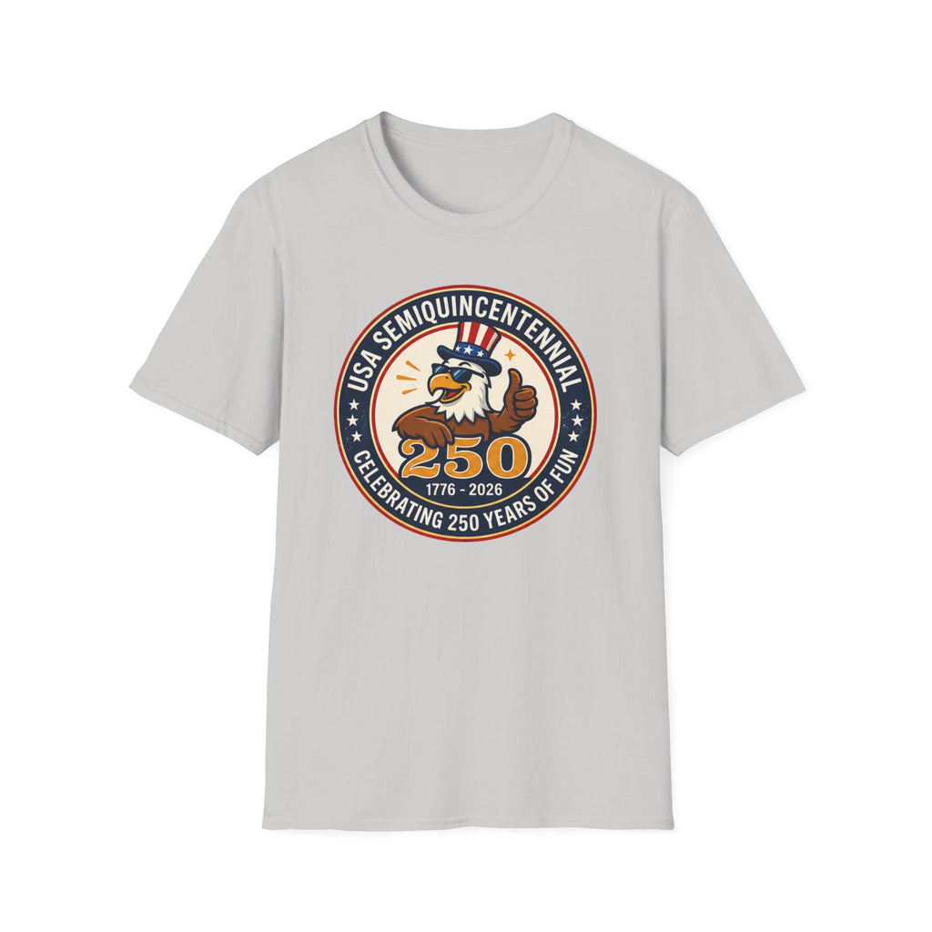 USA Semiquincentennial Eagle T-Shirt | Funny Patriotic 250th Anniversary Graphic Tee, 1776 2026 Uncle Sam Hat Top