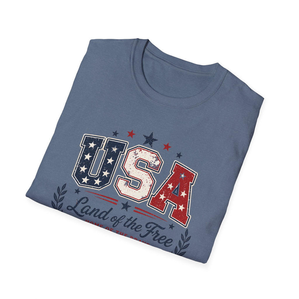 Land of the Free Home of the Brave 250 Years Shirt, 4th of July, Bold, Distressed USA Varsity 1776 2026 Tee, Classic Patriotic Banner America Anniversary T-Shirt, Gift